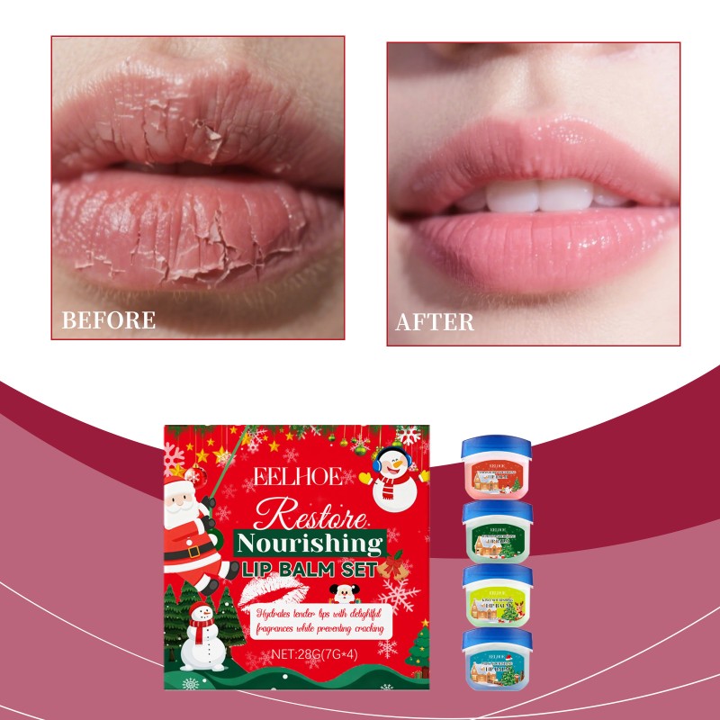 Lip Balm Set Manufacturer - Christmas Nourishing Lip Care Kit