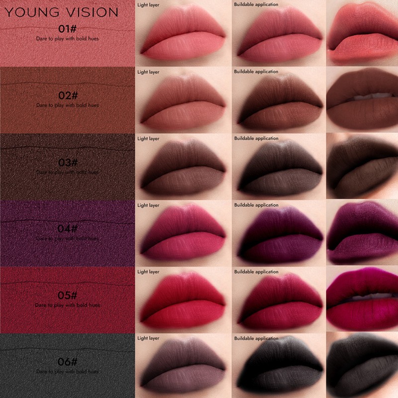 Matte Lip Cream Manufacturer - 6 Colors Velvet Non-drying