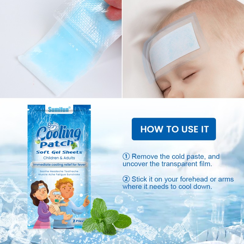Fever Cooling Patch Factory - Sumifun Migraine Gel Fever Relief
