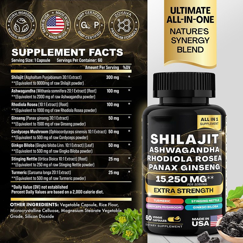 Shilajit Capsule Factory - OEM Vegan Natural Himalayas All in 1