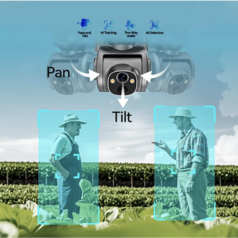 Outdoor Solar Camera Manufacturer - 4MP Dual SIM Wifi 360 Lamp