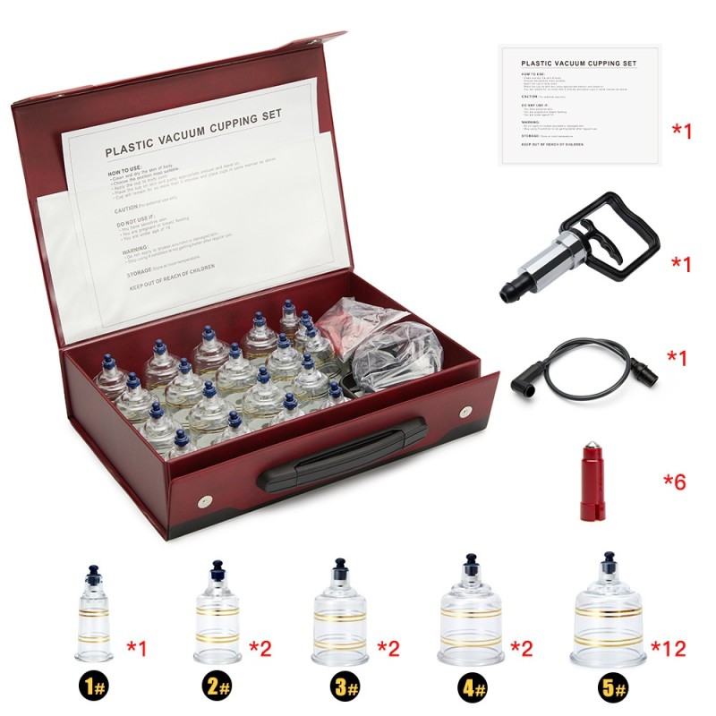 Vacuum Cupping Cup Factory - Air Extraction Thickened Cup Set