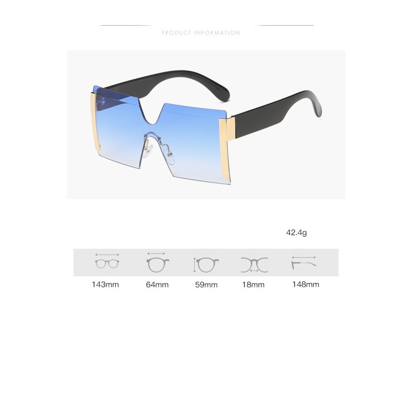 Gradient Sunglasses Manufacturer - New European American Frameless Big