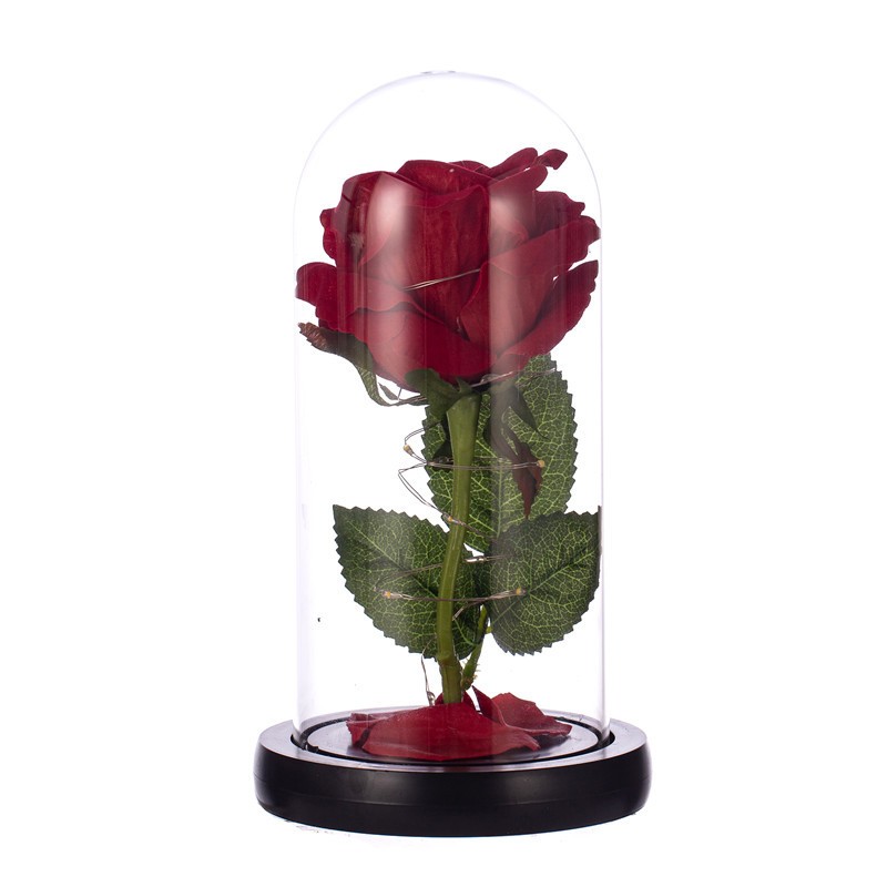 Immortal Rose Gift Manufacturer - Valentine's Day LED Glass Cover