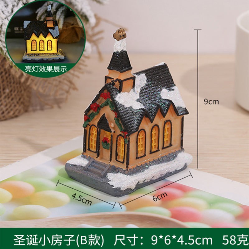 Resin Christmas House Factory - 2023 Snow Room Luminous Decoration