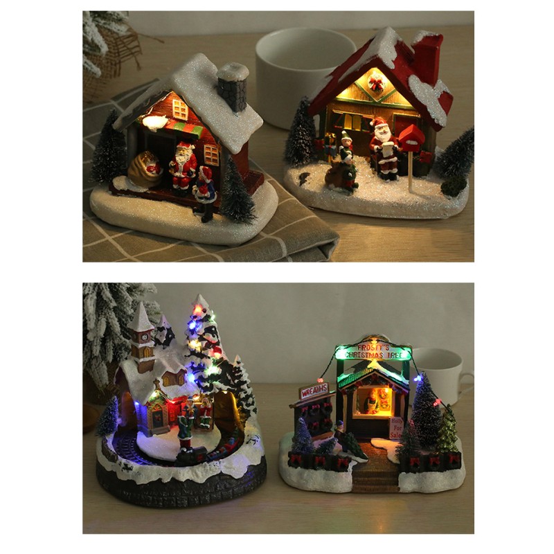 Resin Christmas House Factory - 2023 Snow Room Luminous Decoration