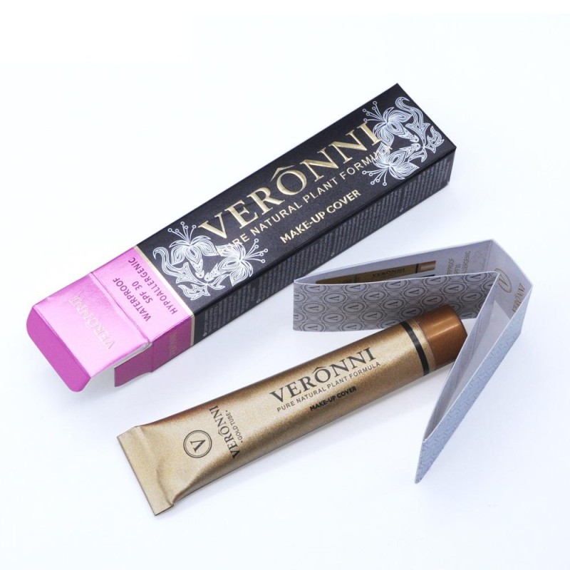 Concealer Liquid Factory - 14 Color Small Gold Tube Cover Tattoo