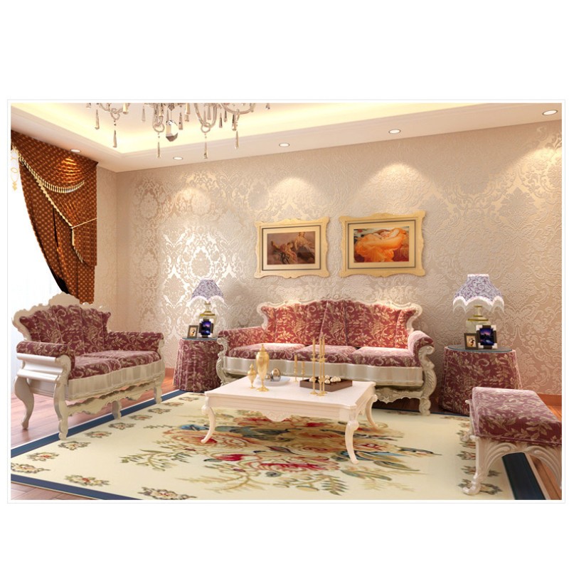 Relief Wallpaper Factory - European Non-woven Sofa TV Background