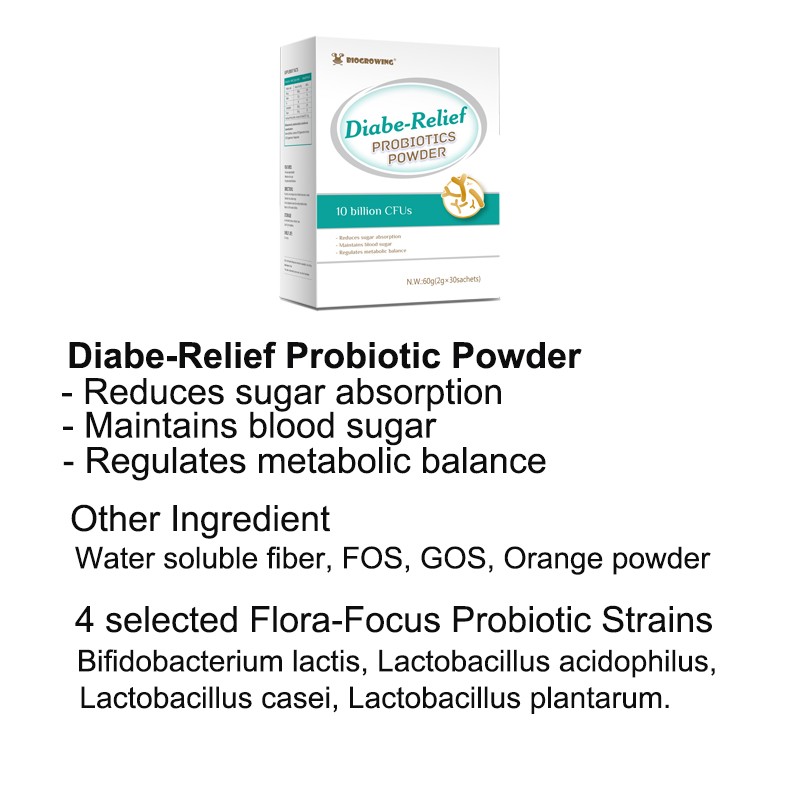 Diabe-Relief Slim+ Live Probiotic Powder OEM/ODM Supplements Private Label Slim+ Live Probioc Powder Sachets