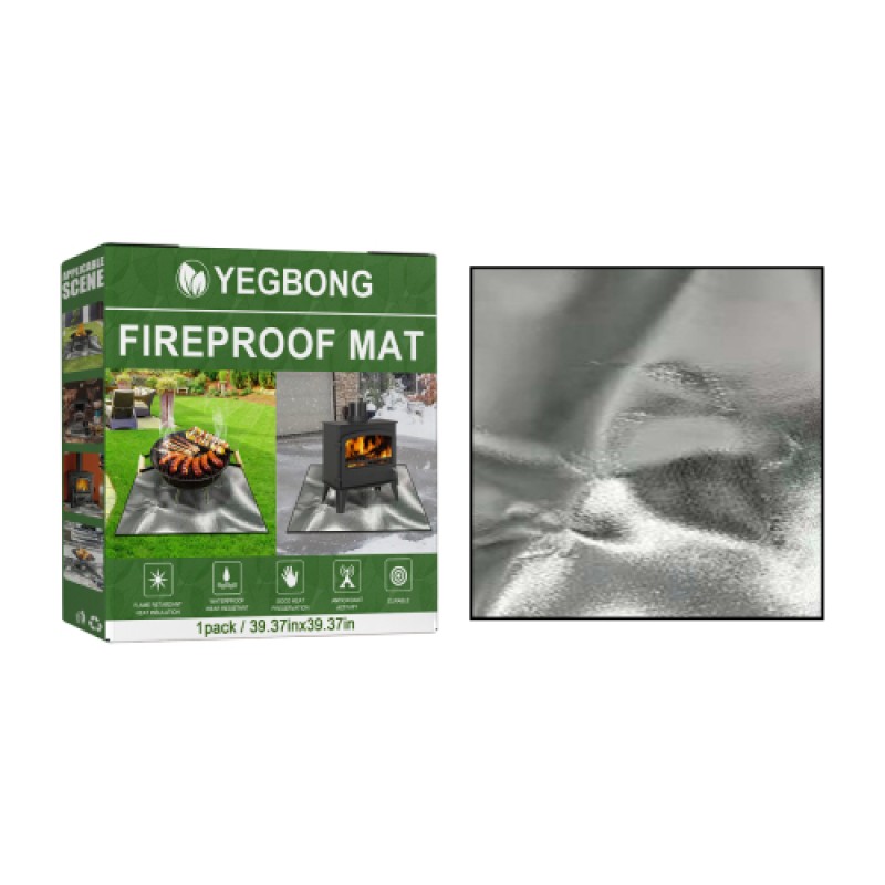 Fireproof Mat Factory - Outdoor Barbecue Protective Silver