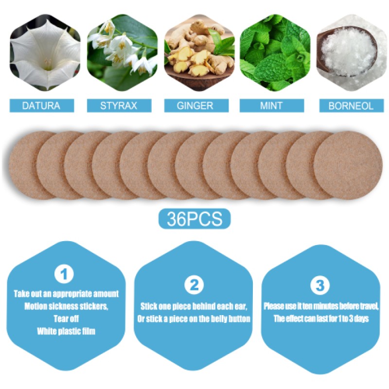 Motion Sickness Stickers Supplier - Travel Carsickness Relief Patches