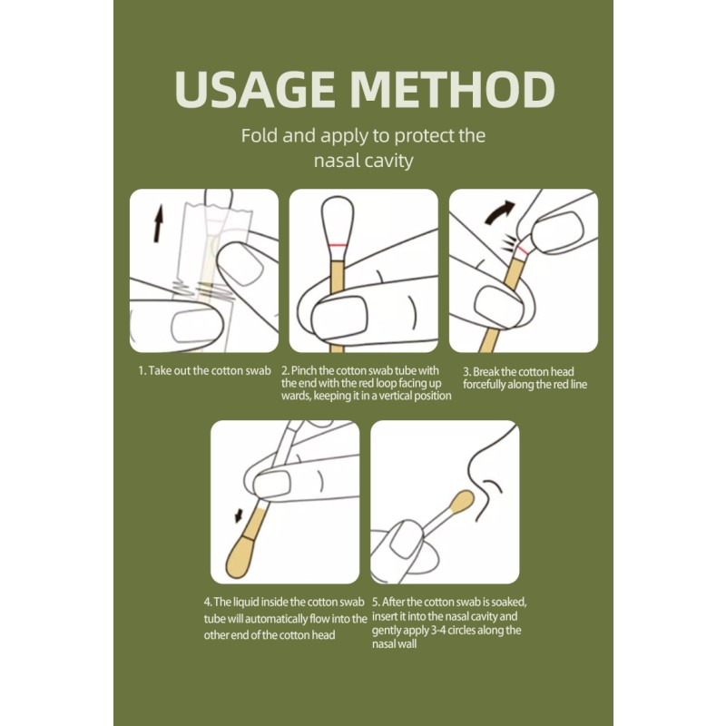 Nasal Cotton Swab Manufacturer - High Quality Portable 25 Essential Oil