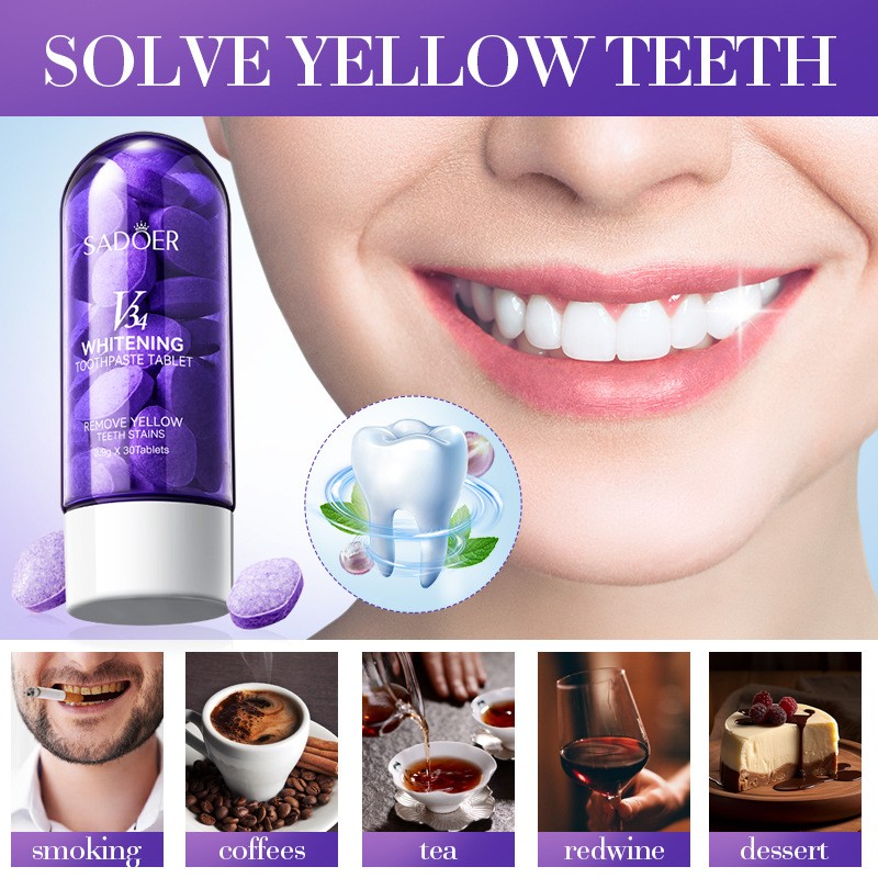 Teeth Whitening Tablets Factory - V34 Plaque Removal Oral Care
