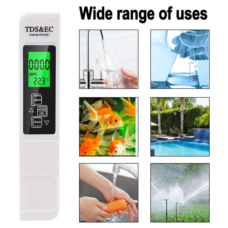 Water Tester Supplier - 3 in1 TDS EC Temperature Pen