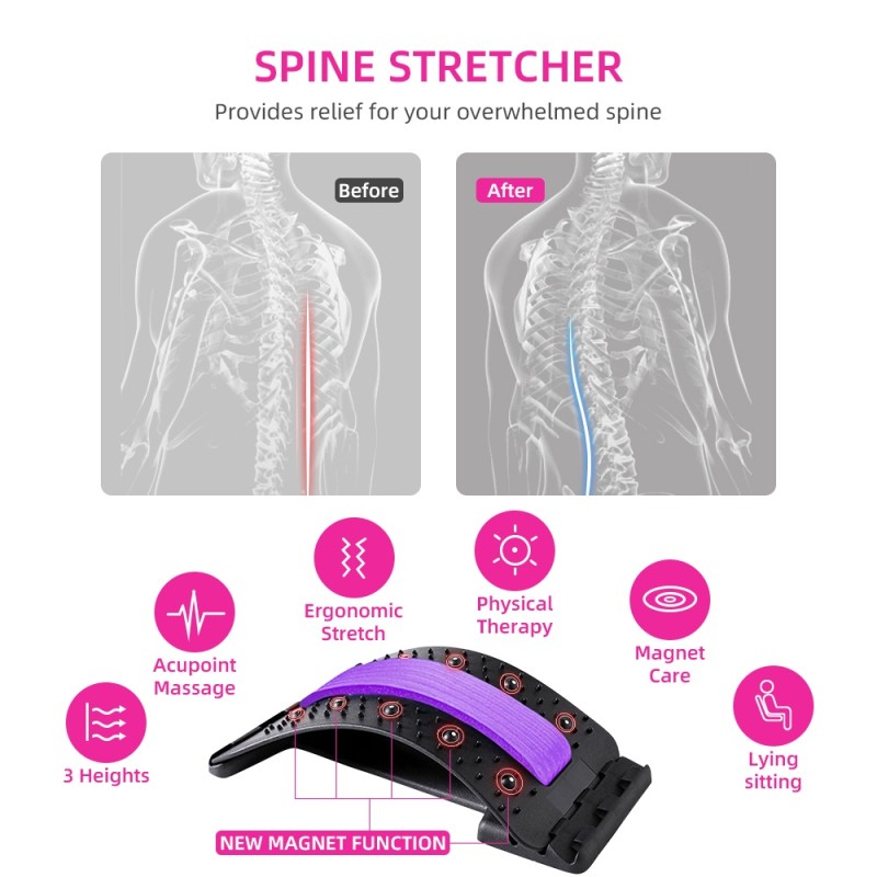 Back Massager Supplier - Magnetic Therapy Spine Stretcher