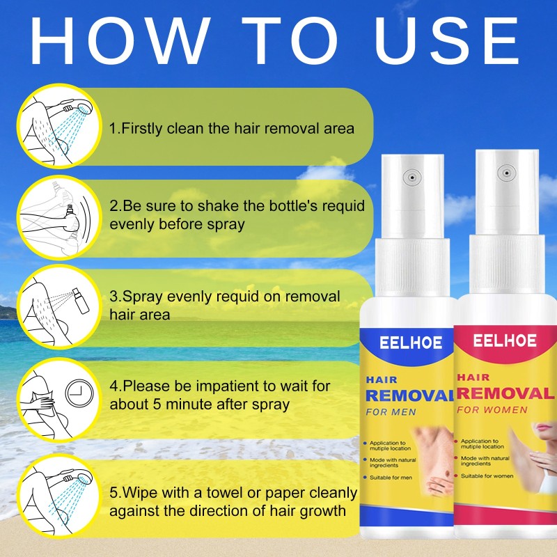 Hair Removal Spray Factory - Unisex Gentle Natural Cleansing