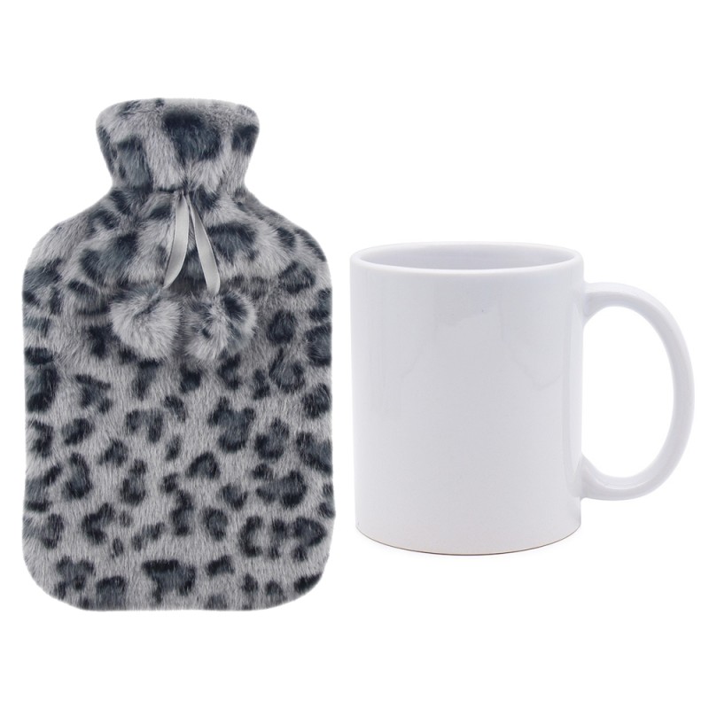 Hot Water Bottle Set Manufacturer - Wholesale Leopard Print Faux Fur Cover