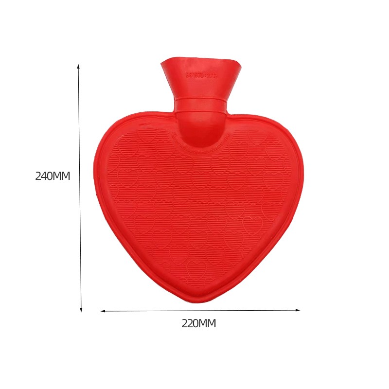 Heart Shape Hot Water Bottle Manufacturer - 1L Plush Fur Cover Bath Oil