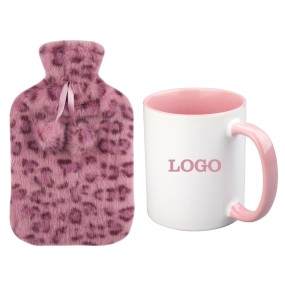 Hot Water Bottle Set Manufacturer - Wholesale Leopard Print Faux Fur Cover