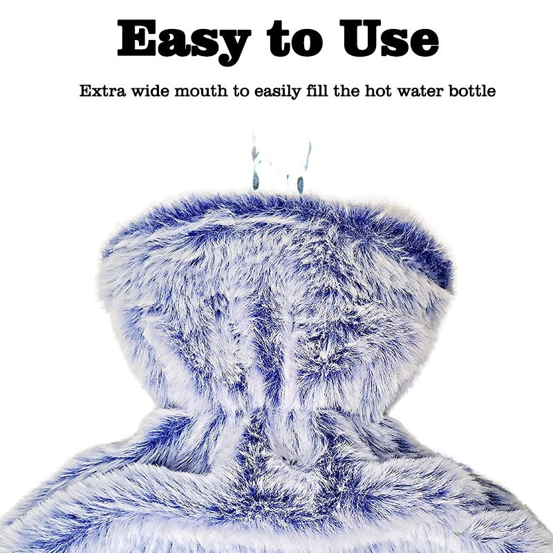 Hot Water Bottle Set Manufacturer - Gift Set 2l Faux Fur Cover Eye Mask