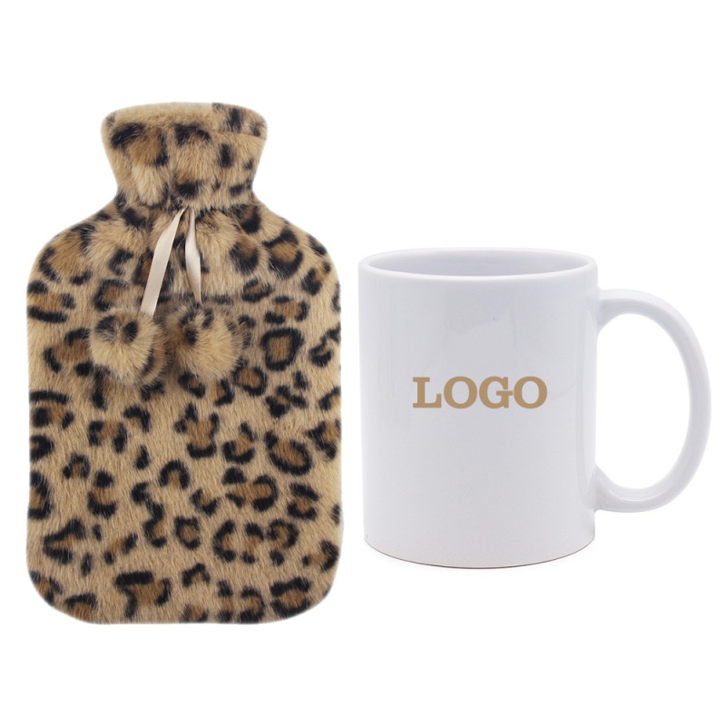 Hot Water Bottle Set Manufacturer - Wholesale Leopard Print Faux Fur Cover