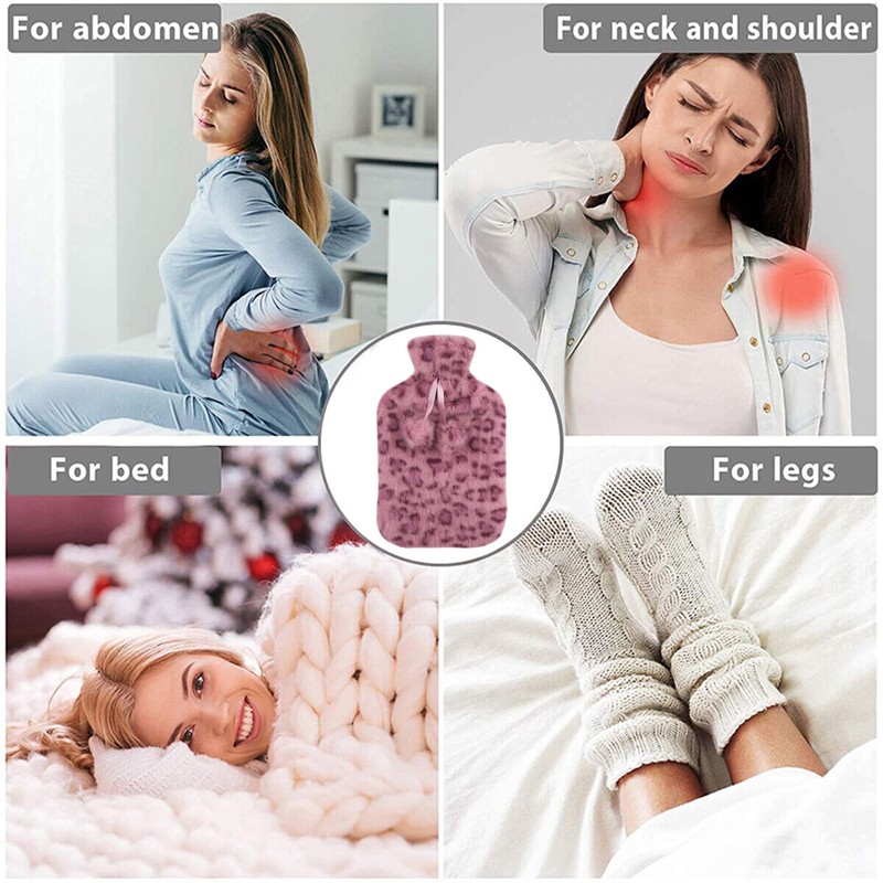 Hot Water Bottle Set Manufacturer - Wholesale Leopard Print Faux Fur Cover