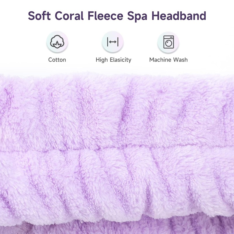 Rabbit Ear Headband Factory - Big Ear Coral Fleece Soft Elastic SPA
