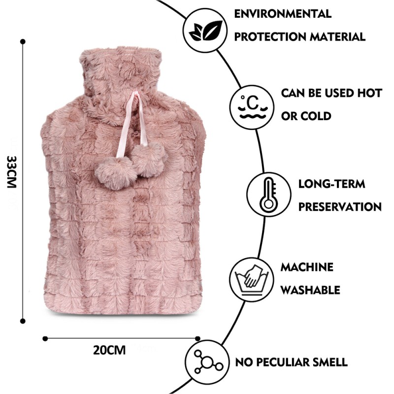 Hot Water Bottle Gift Factory - Best Gifts 2000ml Pain Relief Fur