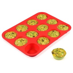 Silicone Muffin Pan Manufacturer - 12 Cups Reusable Nonstick Cupcake