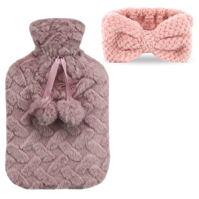 Hot Water Bottle Bag Factory - Hot Selling 2 Liter Bpa Free Faux Fur
