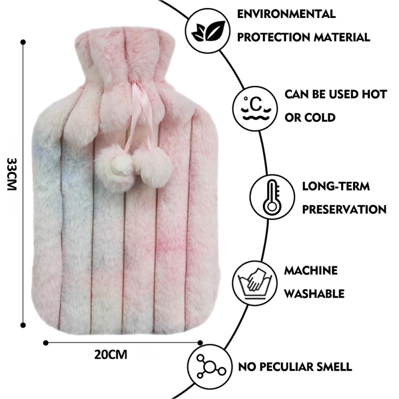 Hot Water Bottle Gift Set Factory - Great Plush Cover 2000ml Pain Relief