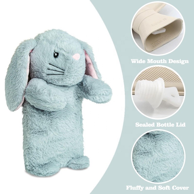 Hot Water Bag Cover Manufacturer - Wholesale Cute 1l Rabbit Plush Removable