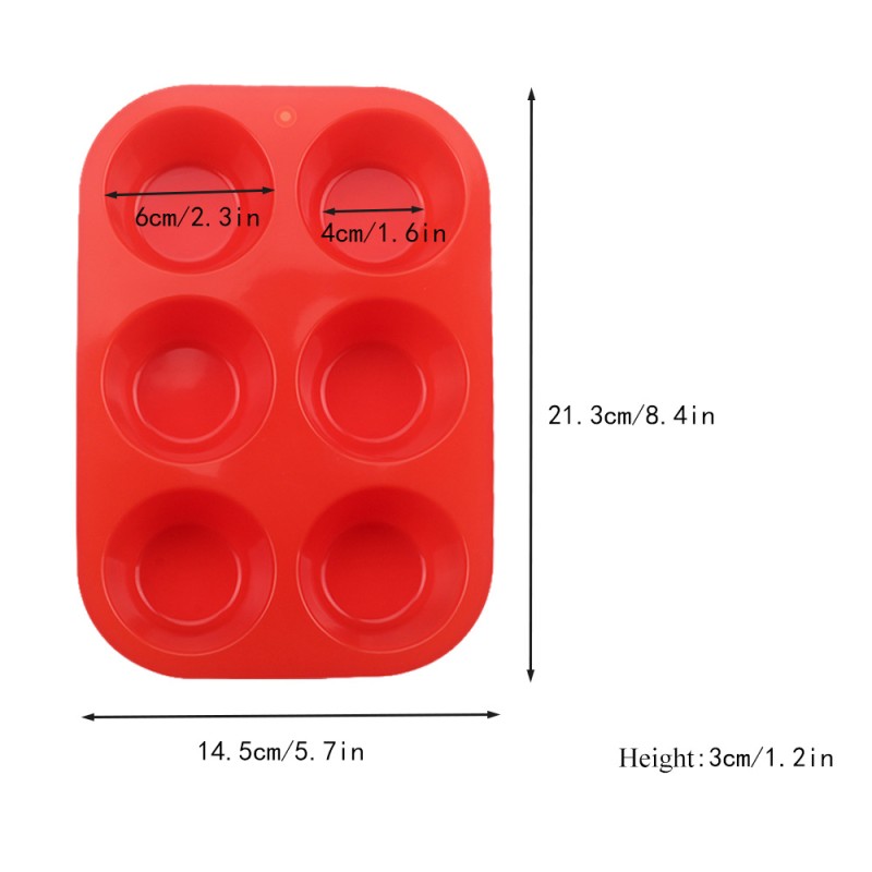 Cake Pan Factory - 6-Cavity DIY Non-Stick Food Grade Silicone