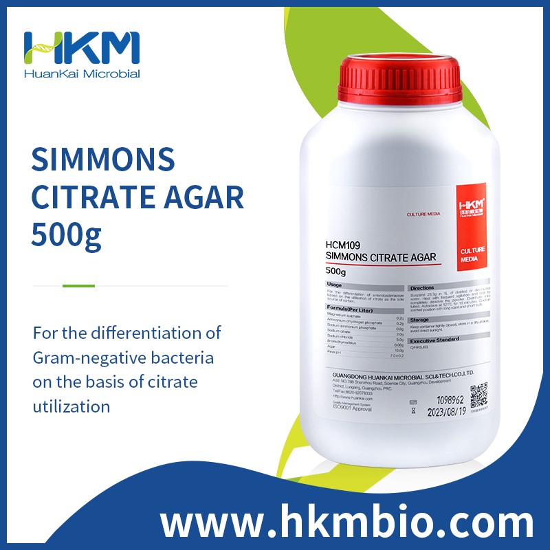 Culture Media Simmons Citrate Agar for  for Intestinal Bacteria Citrate Test