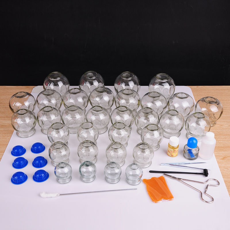 Fire Cupping Set Manufacturer - 34Pcs Massage Suction Cups Therapy