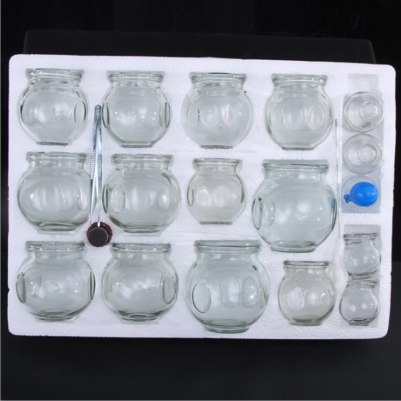 Vacuum Cupping Set Supplier - 16pcs Explosion-proof Glass Acupuncture Massage