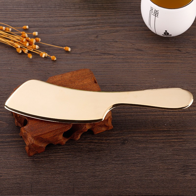 Copper Scraping Plate Factory - Knife Shaped Gua Sha Massage Tool Logo Printing