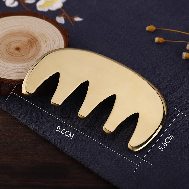 Copper Gua Sha Comb Supplier - Pure Brass Acupuncture Scraping Massager