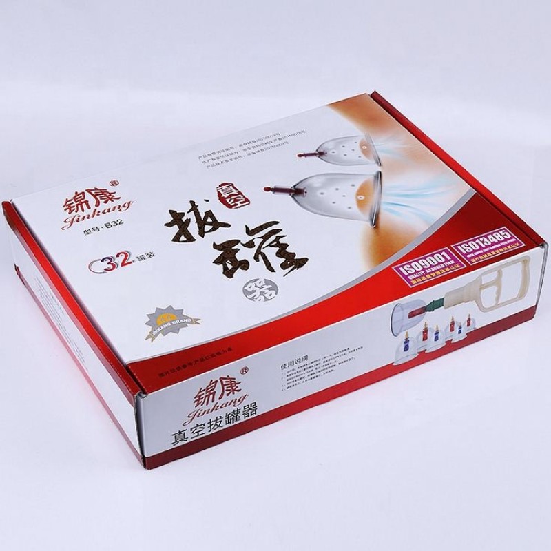 Vacuum Cupping Kit Supplier - 32 Cups Therapy Relax Massage Suction Pumps