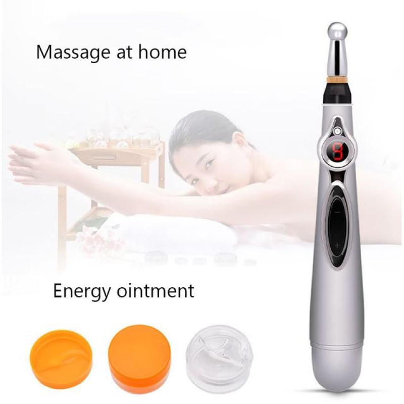Electric Acupuncture Pen Supplier - 5 in 1 Pain Relief 9 Gages 5 Massage Heads
