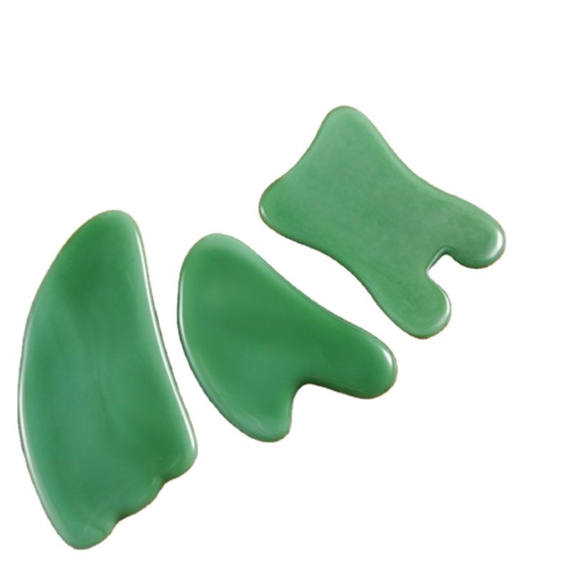 Jade Roller Set Supplier - Hot Sale Green Natural Jade Gua Sha Facial Massager