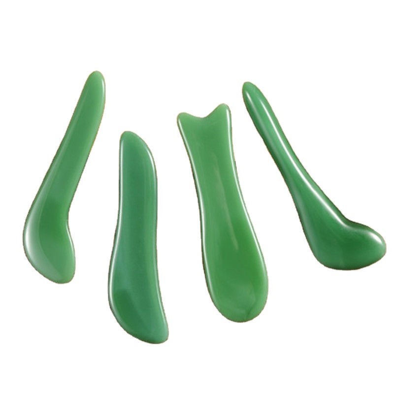 Jade Roller Set Supplier - Hot Sale Green Natural Jade Gua Sha Facial Massager