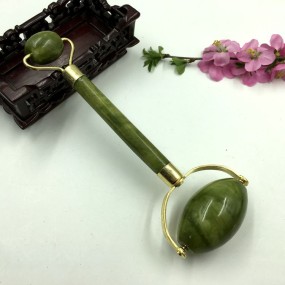 Jade Roller Set Factory - Xiuyu Green Jade Roller Gua Sha Beauty Set