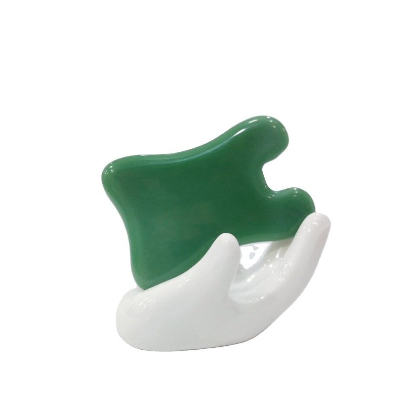 Jade Roller Set Supplier - Hot Sale Green Natural Jade Gua Sha Facial Massager
