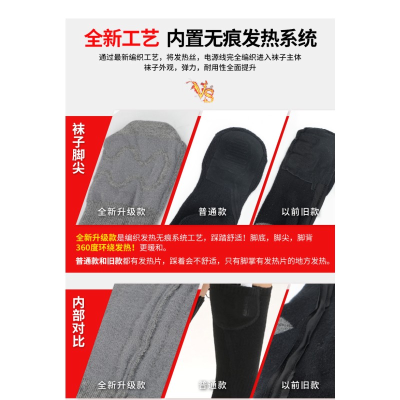 Electric Heated Socks Supplier - 3D Carbon Fiber USB Rechargeable