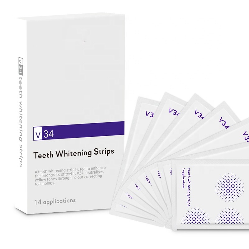Teeth Whitening Strips Supplier - Non Peroxide V34 Dental OEM