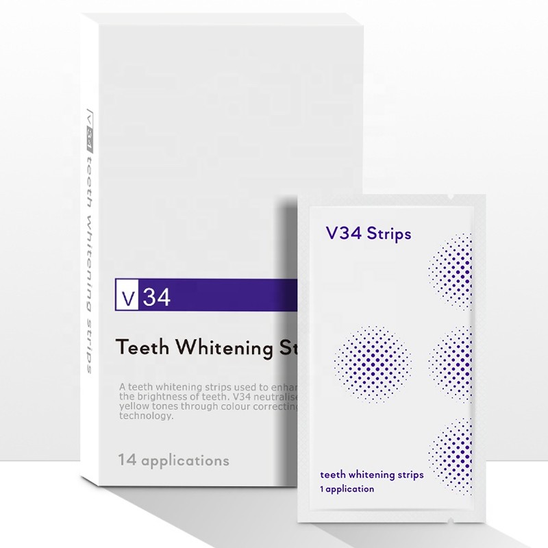 Teeth Whitening Strips Supplier - Non Peroxide V34 Dental OEM