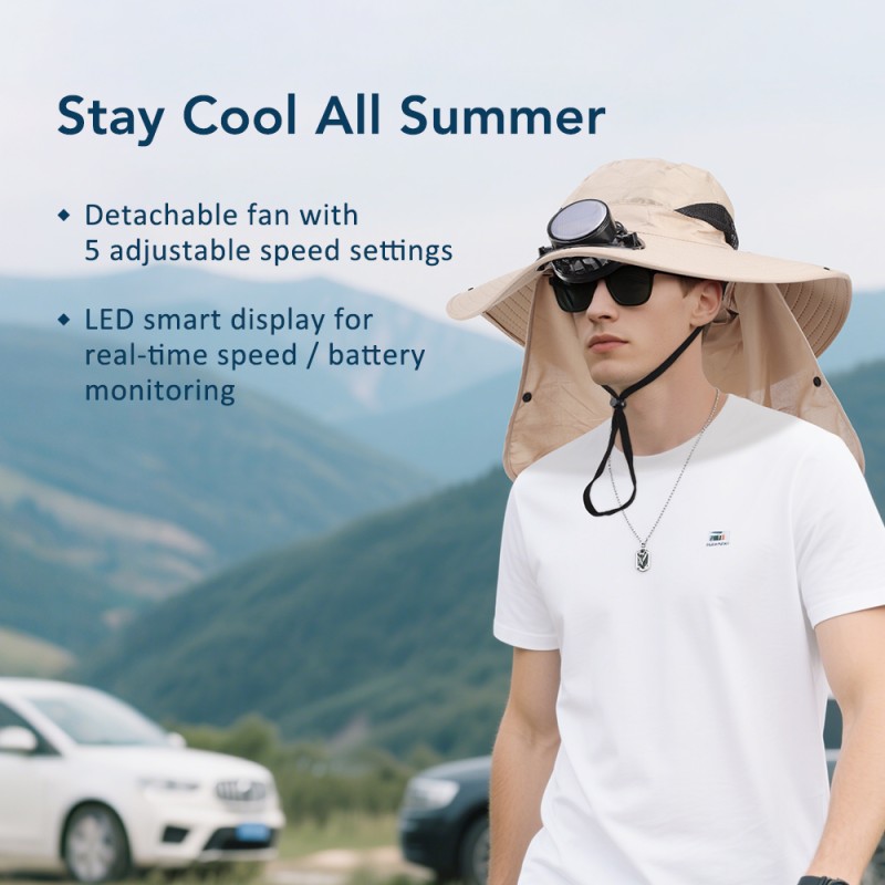 UPF Bucket Hat Supplier - Solar Fan Wide Brim Outdoor