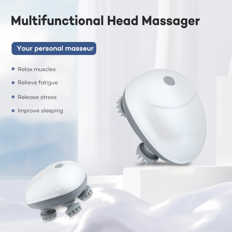 Scalp Massager Manufacturer - USB Rechargeable Kneading Device
