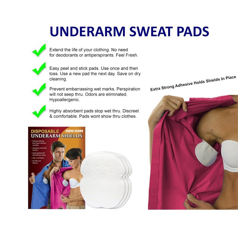 Underarm Sweat Pads Manufacturer - Disposable Non-Woven Breathable Cotton Paper Patch
